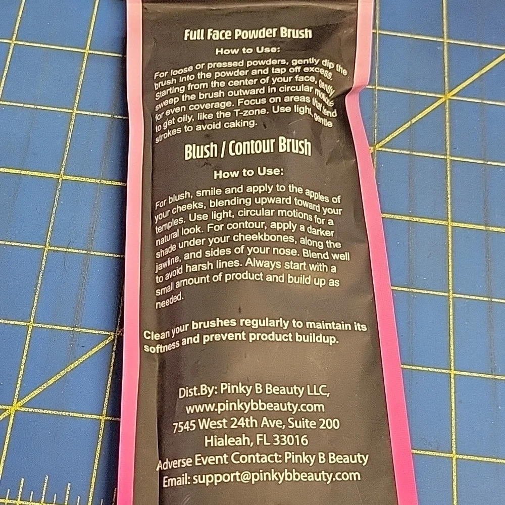 Pinky B Beauty Pink Rose Pink Makeup Brush Set Of 2 New In Package